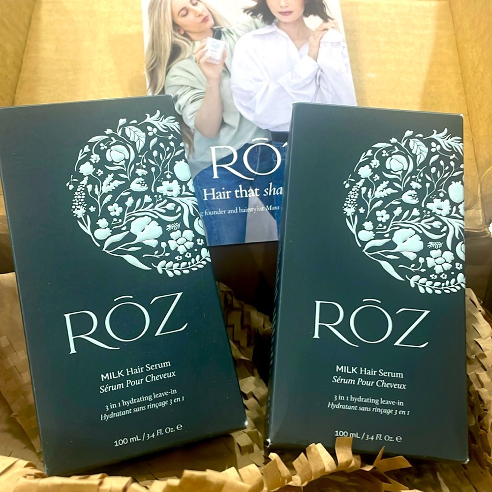 ROZ milk hair serum new in box set of 2